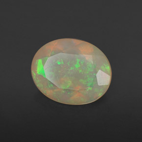 1,37 ctw natürlicher mehrfarbiger Opal, Transparent, Transparent / Lichtdurchlässig