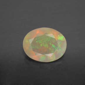 1,10 ctw natürlicher mehrfarbiger Opal, Transparent, Transparent / Lichtdurchlässig