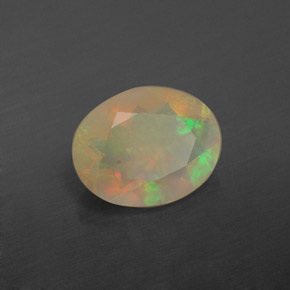 1,10 ctw natürlicher mehrfarbiger Opal, Transparent, Transparent / Lichtdurchlässig