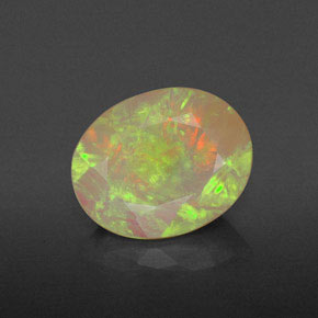 1,70 ctw natürlicher mehrfarbiger Opal, Transparent, Transparent / Lichtdurchlässig
