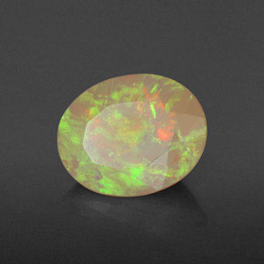 1,70 ctw natürlicher mehrfarbiger Opal, Transparent, Transparent / Lichtdurchlässig