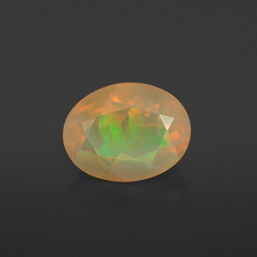 1,28 ctw natürlicher mehrfarbiger Opal, Oval Schliff, Lichtdurchlässig