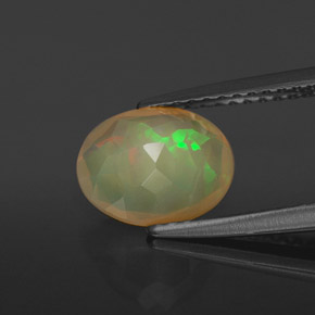 1,28 ctw natürlicher mehrfarbiger Opal, Oval Schliff, Lichtdurchlässig