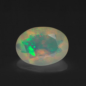 1,25 ctw natürlicher mehrfarbiger Opal, Oval Schliff, Transparent