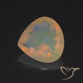 9,17 ctw natürlicher Mehrfarbig Opal, Birnenform, Transparent