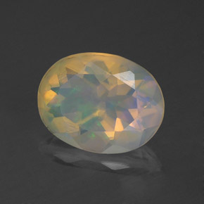 1,12 ctw natürlicher mehrfarbiger Opal, Oval Schliff, Transparent