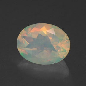 1,33 ctw natürlicher mehrfarbiger Opal, Oval Schliff, Transparent