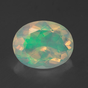 1,60 ctw natürlicher mehrfarbiger Opal, Oval Schliff, Transparent