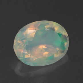 1,60 ctw natürlicher mehrfarbiger Opal, Oval Schliff, Transparent