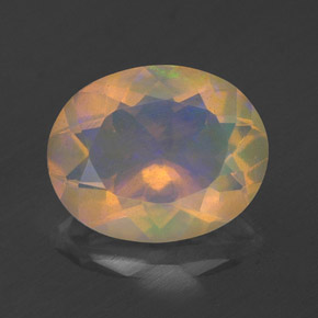 1,76 ctw natürlicher mehrfarbiger Opal, Oval Schliff, Transparent