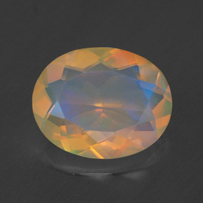1,59 ctw natürlicher mehrfarbiger Opal, Oval Schliff, Transparent