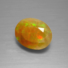 1,51 ctw natürlicher mehrfarbiger Opal, Oval Schliff, Lichtdurchlässig