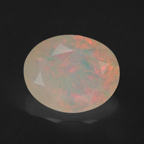 1,57 ctw natürlicher mehrfarbiger Opal, Transparent, Transparent / Lichtdurchlässig