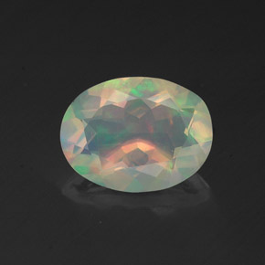 1,14 ctw natürlicher mehrfarbiger Opal, Oval Schliff, Transparent