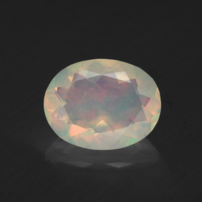 1,22 ctw natürlicher mehrfarbiger Opal, Oval Schliff, Transparent