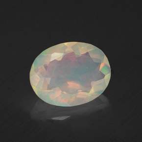 1,22 ctw natürlicher mehrfarbiger Opal, Oval Schliff, Transparent
