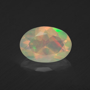 1,09 ctw natürlicher mehrfarbiger Opal, Oval Schliff, Transparent