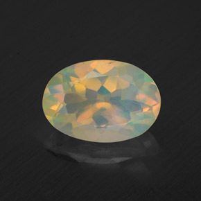 1,26 ctw natürlicher mehrfarbiger Opal, Oval Schliff, Transparent