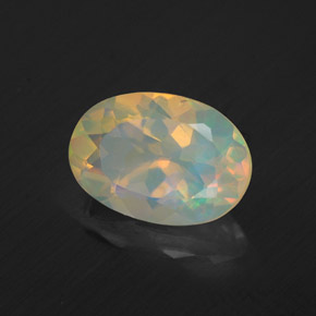 1,26 ctw natürlicher mehrfarbiger Opal, Oval Schliff, Transparent