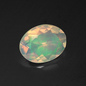 1,10 ctw natürlicher mehrfarbiger Opal, Oval Schliff, Transparent