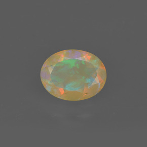 1,05 ctw natürlicher mehrfarbiger Opal, Oval Schliff, Transparent