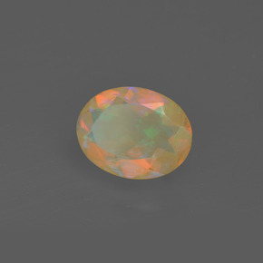 1,05 ctw natürlicher mehrfarbiger Opal, Oval Schliff, Transparent