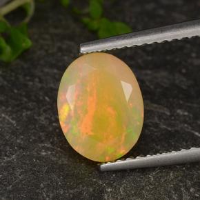 1,46 ctw natürlicher mehrfarbiger Opal, Oval Schliff, Lichtdurchlässig