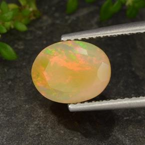 1,46 ctw natürlicher mehrfarbiger Opal, Oval Schliff, Lichtdurchlässig