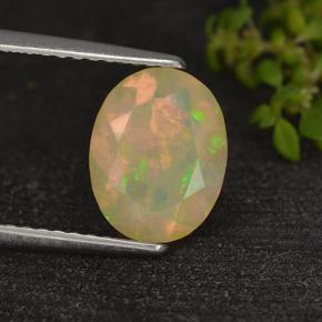 1,14 ctw natürlicher mehrfarbiger Opal, Oval Schliff, Lichtdurchlässig