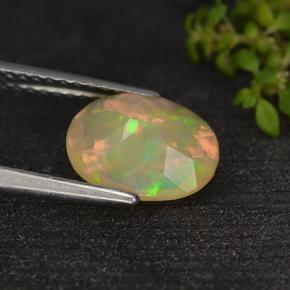 1,14 ctw natürlicher mehrfarbiger Opal, Oval Schliff, Lichtdurchlässig