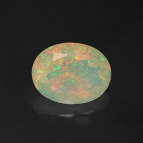 1,26 ctw natürlicher mehrfarbiger Opal, Transparent, Transparent / Lichtdurchlässig