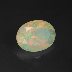 1,26 ctw natürlicher mehrfarbiger Opal, Transparent, Transparent / Lichtdurchlässig