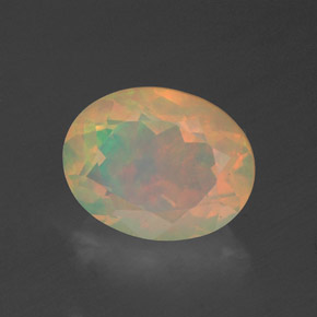1,25 ctw natürlicher mehrfarbiger Opal, Oval Schliff, Transparent