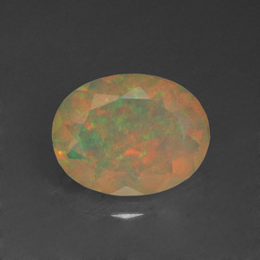 1,14 ctw natürlicher mehrfarbiger Opal, Oval Schliff, Lichtdurchlässig