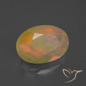 9,17 ctw natürlicher Mehrfarbig Opal, Oval, Transparent / Lichtdurchlässig