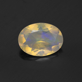 0,74 ctw natürlicher mehrfarbiger Opal, Oval Schliff, Transparent
