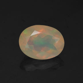 0,97 ctw natürlicher mehrfarbiger Opal, Oval Schliff, Transparent