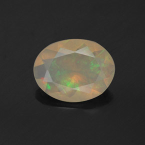 0,81 ctw natürlicher mehrfarbiger Opal, Oval Schliff, Transparent