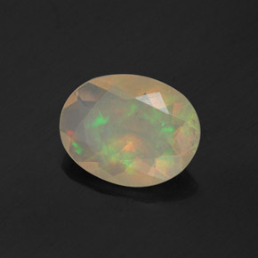 0,81 ctw natürlicher mehrfarbiger Opal, Oval Schliff, Transparent
