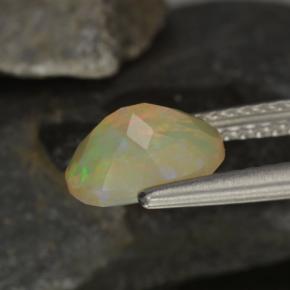0,92 ctw natürlicher mehrfarbiger Opal, Oval Schliff, Transparent