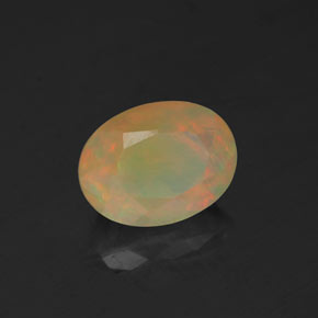 1,02 ctw natürlicher mehrfarbiger Opal, Transparent, Transparent / Lichtdurchlässig