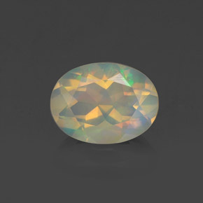 0,98 ctw natürlicher mehrfarbiger Opal, Oval Schliff, Transparent