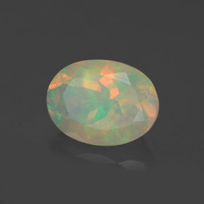 0,92 ctw natürlicher mehrfarbiger Opal, Oval Schliff, Transparent