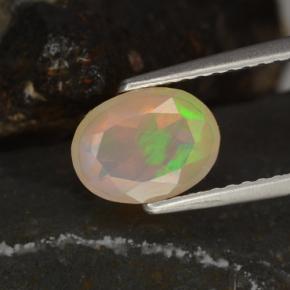0,78 ctw natürlicher mehrfarbiger Opal, Oval Schliff, Transparent