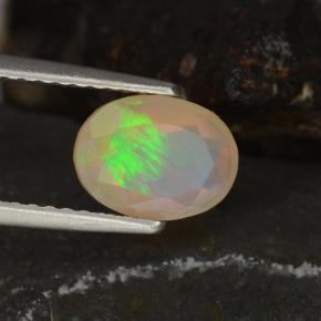 0,78 ctw natürlicher mehrfarbiger Opal, Oval Schliff, Transparent