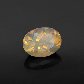0,92 ctw natürlicher mehrfarbiger Opal, Oval Schliff, Transparent