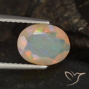 9,17 ctw natürlicher Mehrfarbig Opal, Oval, Transparent