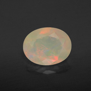 1,29 ctw natürlicher mehrfarbiger Opal, Oval Schliff, Transparent