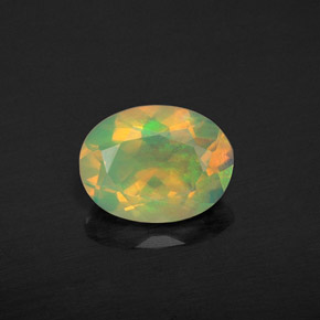 0,94 ctw natürlicher mehrfarbiger Opal, Oval Schliff, Transparent