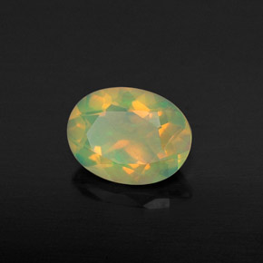 0,94 ctw natürlicher mehrfarbiger Opal, Oval Schliff, Transparent
